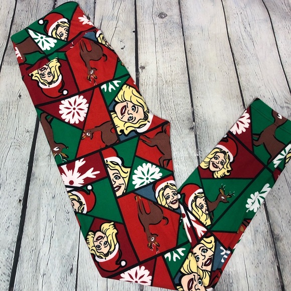 Lularoe Deanne Holiday Cartoon Style 